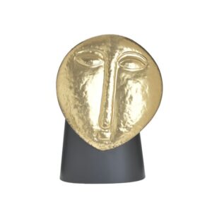 Inart Διακοσμητικό Βάζο Μεταλλικό Χρυσό/Μαύρο 26x14x36cm