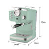 IQ CM-175 Μηχανή Espresso 1100W Πίεσης 20bar Πράσινη - Image 3