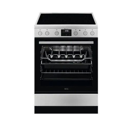 AEG Κουζίνα 73lt με Κεραμικές Εστίες Π59.6εκ. Inox