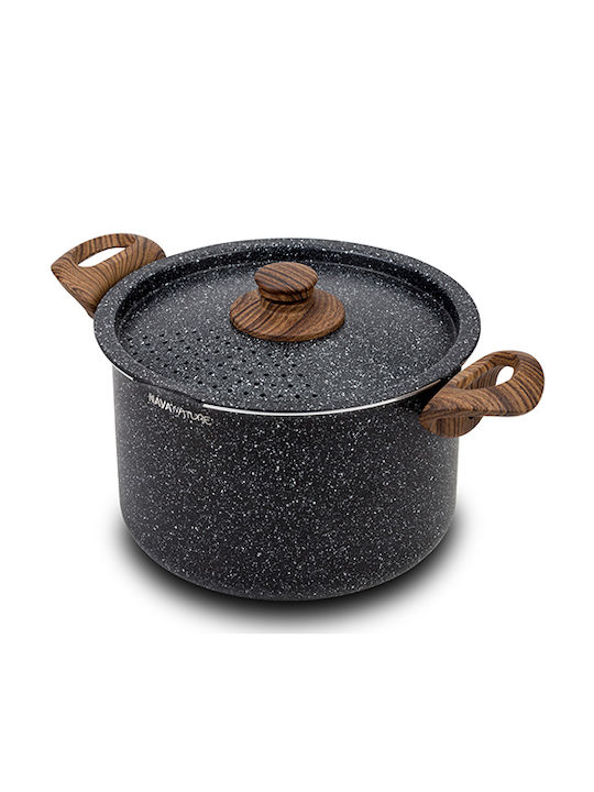 Nava Nature Βαθιά Κατσαρόλα από Αλουμίνιο 4.5lt / 22cm