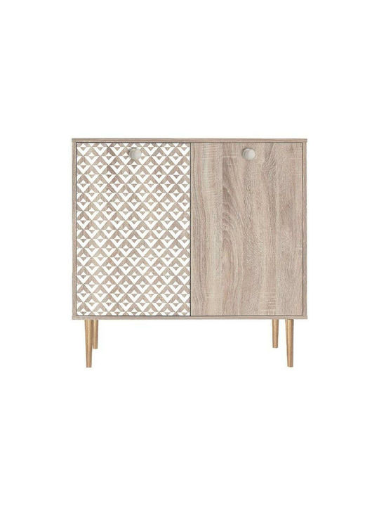 Ξύλινη Παπουτσοθήκη 2227 με 4 Ράφια Sonoma - Λευκό 75x37x75cm