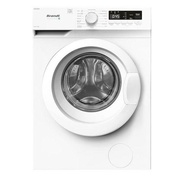 Brandt Πλυντήριο Ρούχων 8kg με Τεχνολογία Ατμού 1400 Στροφών Antibacterial WFB181QWG